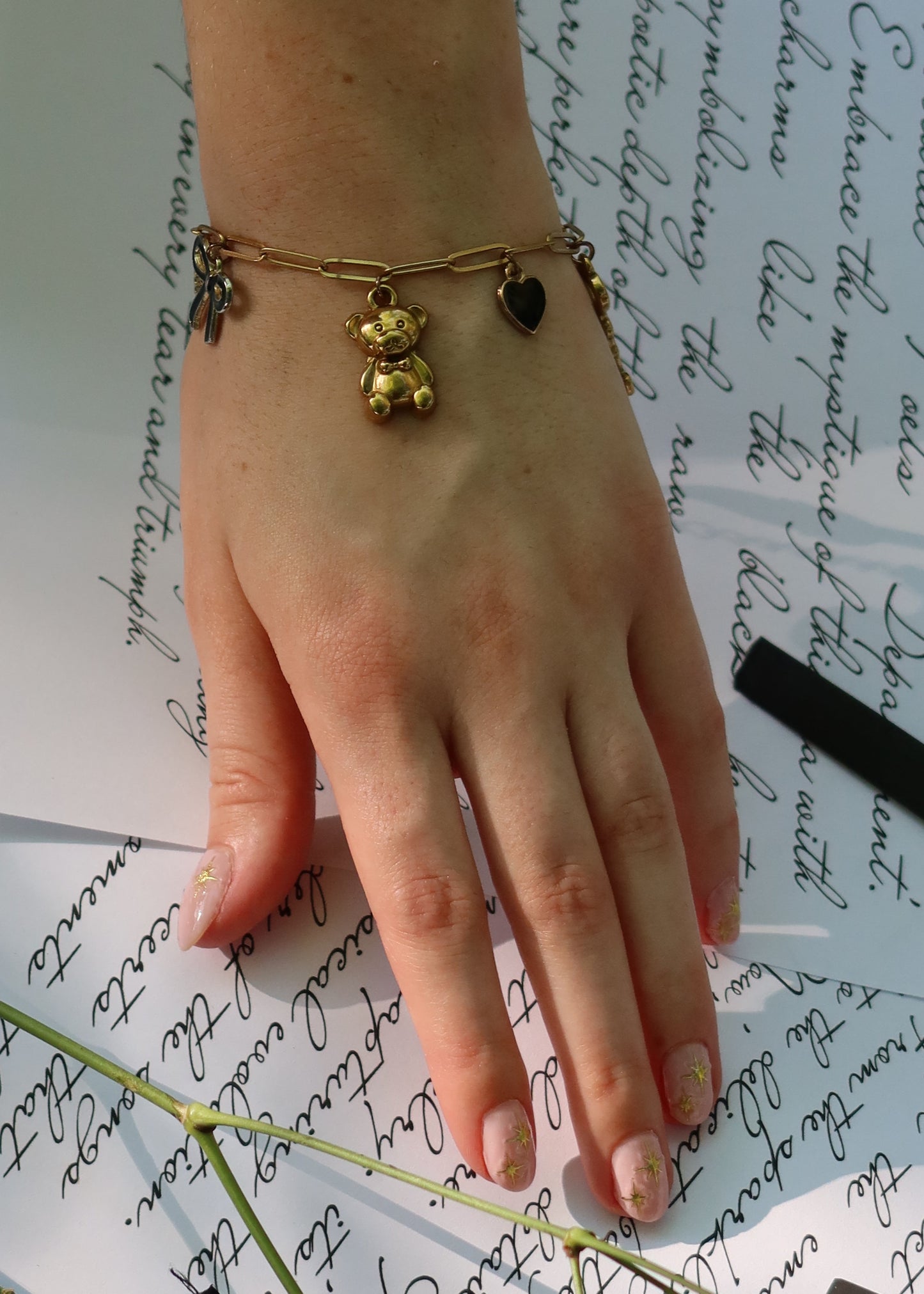 Lot collier et bracelet à charms "TTPD" (Xoxo Jewels Version)