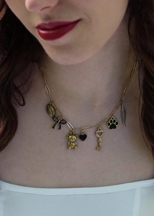 Collier à charms "TTPD" (Xoxo Jewels Version)