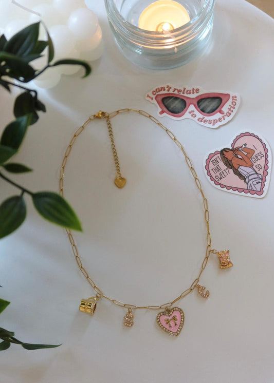 Collier à charms "SC"