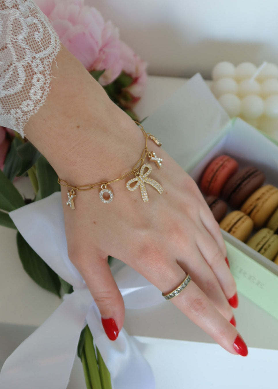 Bracelet à charms XOXO