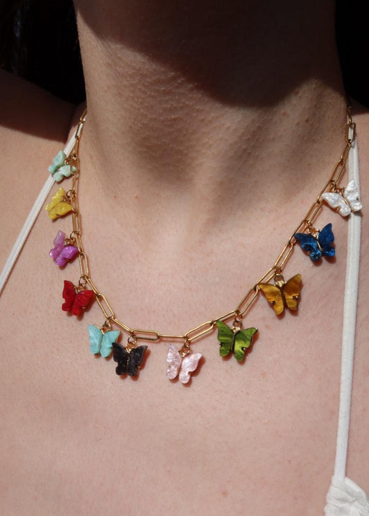 Collier à charms "Eras" (Butterflies Version) (Xoxo Jewels Version)